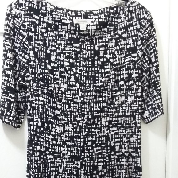 DressBarn patterned dress - black/white - Picture 1 of 4